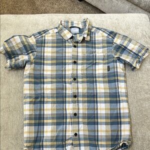 Men's Plaid Shirt in Blue and Yellow